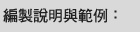 編製說明與範例